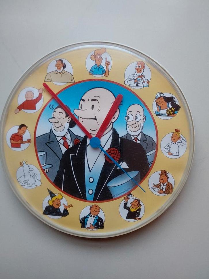 Vintage Suske en Wiske Wandklok, Verzamelen, Stripfiguren, Gebruikt, Ophalen of Verzenden