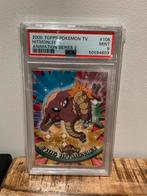 PSA 9 Mint 2000 Topps Pokemon TV Hitmonlee #106, Ophalen of Verzenden, Zo goed als nieuw, Losse kaart