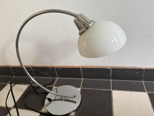 Vintage Tafellamp "Harmoni" – Art Deco Stijl – chroom &, Huis en Inrichting, Lampen | Tafellampen, Zo goed als nieuw, Minder dan 50 cm