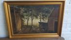 schilderij Willem Lindeman Boerderij Boerenerf., Antiek en Kunst, Ophalen