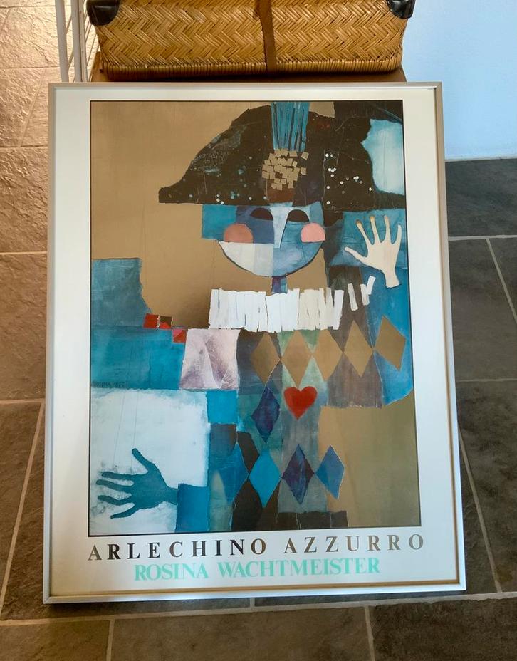 Vintage Glice Rosina Wachtmeister Pierrot Arlechino Azzuro, Antiek en Kunst, Kunst | Schilderijen | Abstract, Ophalen