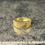 14 karaats gouden zegelring prachtig ring, Ophalen of Verzenden, Zo goed als nieuw, Goud, Dame