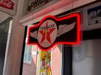 Texaco Neon Reclamebord - Vintage Garage Decoratie, Gebruikt, ., Lichtbak of (neon) lamp, Ophalen of Verzenden