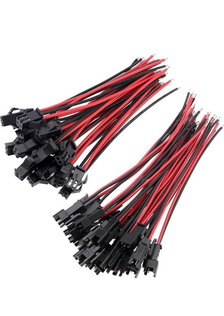 YIXISI 25 Pairs JST SM 2-Pin 2.54mm Pitch Plug, Hobby en Vrije tijd, Elektronica-componenten, Nieuw, Ophalen of Verzenden