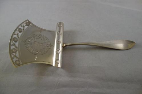 Nederlands Zilveren Aspergeschep - *Art Nouveau*, Antiek en Kunst, Antiek | Bestek, Ophalen of Verzenden