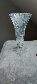 Kristallen vaas met bloemmotief  16cm, Antiek en Kunst, Antiek | Glas en Kristal, Ophalen