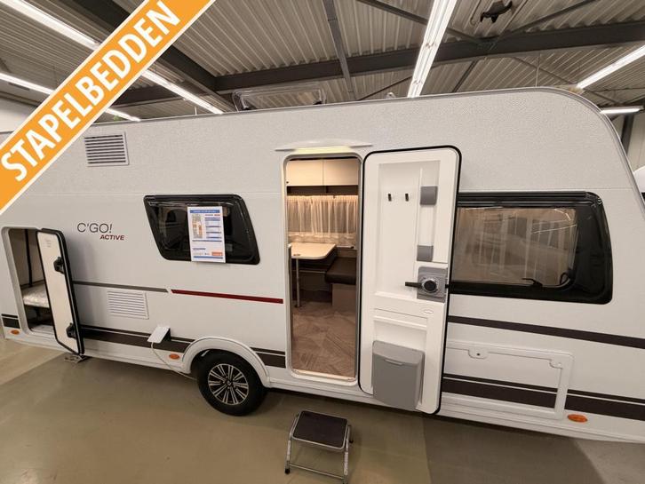 Dethleffs C'go Active 495 QSK Stapelbed, Caravans en Kamperen, Caravans, Bedrijf, tot en met 5, 1000 - 1250 kg, Treinzit, Dethleffs