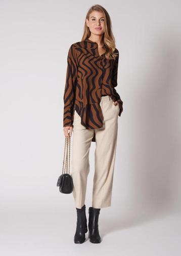CLOSED prachtige zwart/bruine blouse mt S (M) beschikbaar voor biedingen