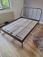 Stalen bed, Huis en Inrichting, Ophalen, Zwart, 140 cm, Zo goed als nieuw