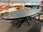 Ovale zwarte tafel 240x110x77cm nu 275,-