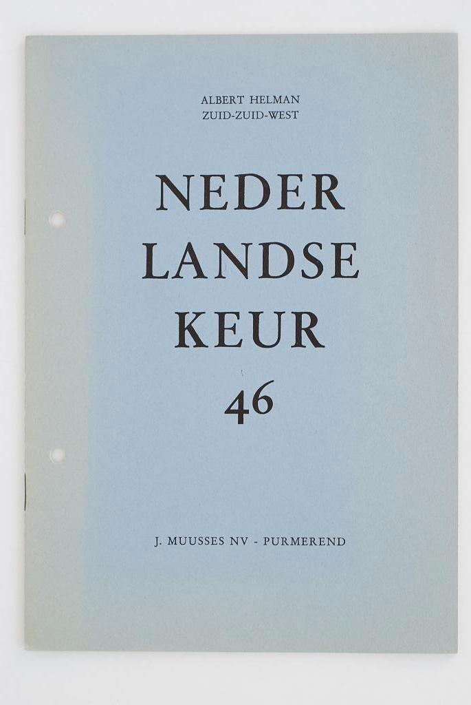 Albert Helman - Zuid-zuid-west | Nederlandse Keur (1962), Verzenden, Zo goed als nieuw, Nederland