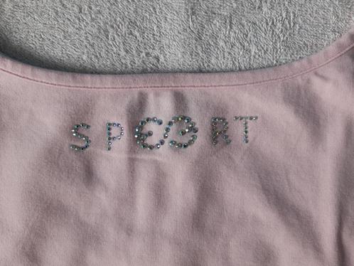 Escada Sport top roze met glitter, Kleding | Dames, Tops, Zo goed als nieuw, Maat 36 (S), Roze, Zonder mouw, Ophalen of Verzenden