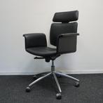 Vepa Fado Vergaderstoelen | Bureaustoelen | Zwart Leer, Gebruikt, Zwart, Ophalen of Verzenden, Metaal