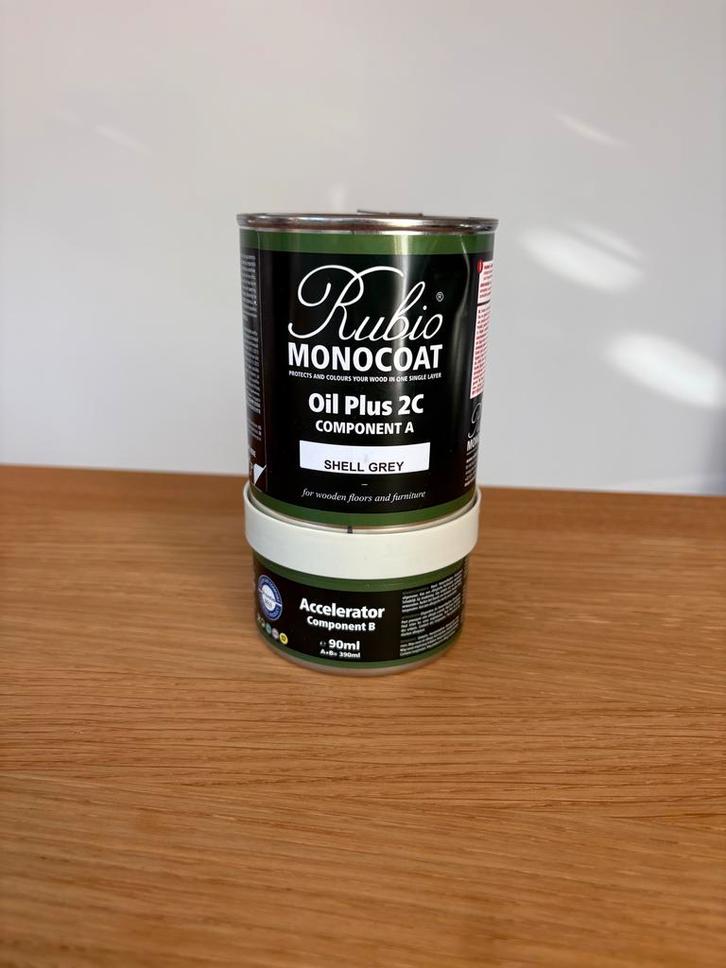Rubio Monocoat Oil 2C Hardwax - Shell Grey (Nieuw), Doe-het-zelf en Verbouw, Verf, Beits en Lak, Nieuw, Beits, Minder dan 5 liter