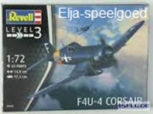 modelbouw Revell 1:72 F4U-4 Corsair vliegtuig 3955, Hobby en Vrije tijd, Modelbouw | Vliegtuigen en Helikopters, Nieuw, Vliegtuig