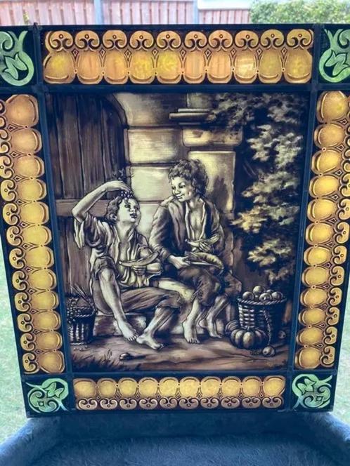 Oud Glas Lood 1645 fraaie rand gesig. CV naar B.E. Murillo, Antiek en Kunst, Curiosa en Brocante, Verzenden