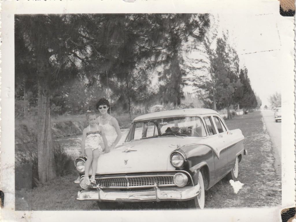 foto  -   auto   -  fort   uit  1955 -   12.50 op 9.50  cm, Verzenden, Voor 1940, Kind
