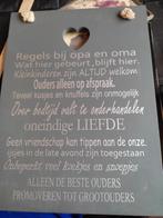Opa en Oma decoratie bord nieuw, Ophalen, Nieuw