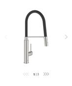 Grohe kraan Concetto supersteel met flexibele zwarte slang, Ophalen, Minder dan 50 cm, Grijs, Zo goed als nieuw