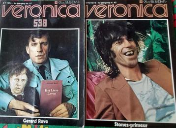 2x VERONICA-blad / 1974/ Stones/ Reve/ Steely Dan/ Top 40/ beschikbaar voor biedingen
