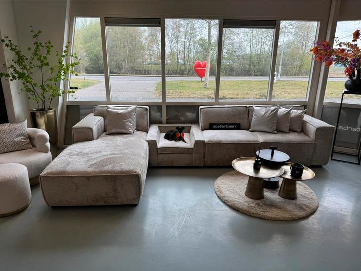 Luxe Teddy Velvet Loungebank Richard + Dog option NIEUW, Huis en Inrichting, Banken | Bankstellen, Nieuw, Hoekbank, Vierpersoons of meer