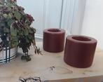 Kandelaars - waxinelichthouders - bruin (nieuw), Overige materialen, Bruin, Nieuw, Ophalen of Verzenden