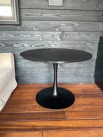 Zwarte ronde tafel 4 personen, Huis en Inrichting, Tafels | Eettafels, 100 tot 150 cm, Rond, Vier personen, Zo goed als nieuw