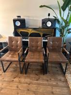 6 Cognac Eetkamerstoelen, Ophalen