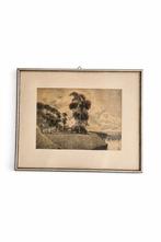 Simon Moulijn Litho 1933 Ingelijst, Ophalen of Verzenden