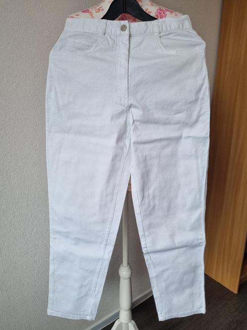 Witte Vintage Stretch Dames Broek Hoog Model Gina Benotti 38, Kleding | Dames, Broeken en Pantalons, Gedragen, Maat 38/40 (M)