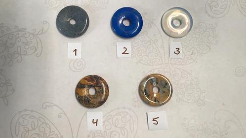 Diverse edelsteen donut hangers zie omschrijving NIEUW, Sieraden, Tassen en Uiterlijk, Kettinghangers, Nieuw, Steen of Mineraal