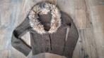 Vest met nepbont kraag mt XL, Bruin, Maat 46/48 (XL) of groter, Ophalen of Verzenden, Zo goed als nieuw