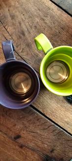 2 vouw bekers mokken mok beker koffie thee camping, Gebruikt, ., Ophalen of Verzenden, .