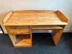 Houten bureau met lades, Huis en Inrichting, Ophalen, Gebruikt, Bureau