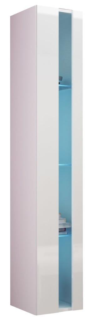 ACTIE Zwevende kolomkast Bobbie LED Mat /Hoogglans wit NIEUW, Huis en Inrichting, Kasten | Vitrinekasten, Nieuw, Minder dan 100 cm