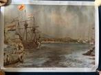 Poster Schepen Op de Rede van Bantam/ J.H Isings., Verzamelen, Scheepvaart, Ophalen of Verzenden, Zo goed als nieuw, Zeilboot