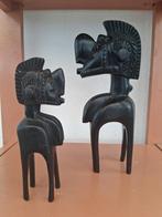 2 ebbenhouten afrikaanse baga nimba schoudermaskers, Antiek en Kunst, Kunst | Niet-Westerse kunst, Ophalen of Verzenden