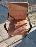 4 Industriële stoelen cognac, Ophalen, Zo goed als nieuw, Eén