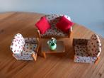 Sylvanian families bankstel met bloemetjes/zithoek/woonhoek, Ophalen of Verzenden, Zo goed als nieuw, Poppenhuis