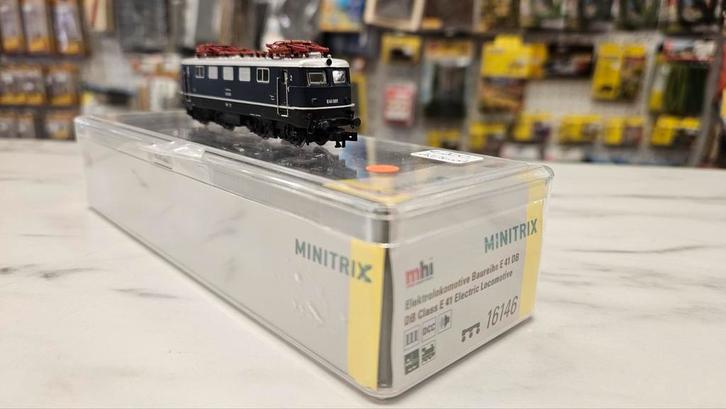 Minitrix 16146 E-lok BR E41 001 Blauw DCC MFX Sound MHI, Hobby en Vrije tijd, Modeltreinen | N-Spoor, Zo goed als nieuw, Locomotief