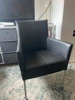 Leren eetkamer stoelen., Huis en Inrichting, Stoelen, Ophalen, Twee, Zwart, Leer