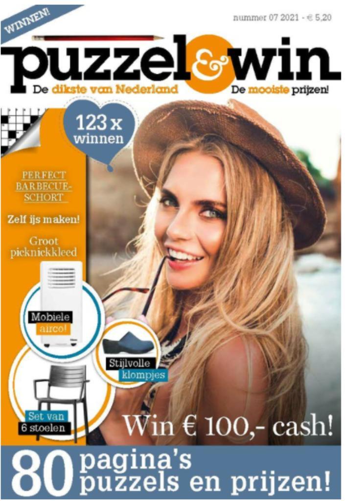 Puzzelboek PUZZEL & WIN nummer 07 2021, Hobby en Vrije tijd, Denksport en Puzzels, Zo goed als nieuw, 500 t/m 1500 stukjes, Ophalen of Verzenden