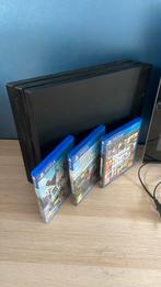 Playstation 4 pro met 3 spellen 2 controllers en tv, Ophalen, Refurbished, Met 2 controllers, Pro