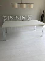 Artisan eettafel wit 100x220 cm incl. 4 stoelen, Huis en Inrichting, Tafels | Eettafels, Ophalen, 50 tot 100 cm, Zo goed als nieuw