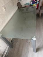 Glazen Eettafel met 6 Stoelen - Zo Goed Als Nieuw!, Ophalen, 50 tot 100 cm, Zo goed als nieuw, 150 tot 200 cm