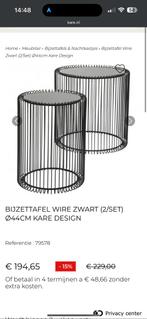 KARE Wire salontafel en bijzettafels, Huis en Inrichting, Tafels | Salontafels, Zo goed als nieuw, Minder dan 50 cm, Rechthoekig
