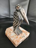 Art deco Moreau hood ornament auto mascotte  maraboe, Ophalen of Verzenden