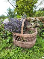 Franse brocante rietenmand/picknickmand/allegonda, Ophalen of Verzenden, Rechthoekig, Hout