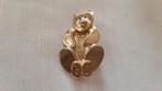 Goudkleurig beer broche   (47), Overige materialen, 4 tot 7 cm, Ophalen of Verzenden, Zo goed als nieuw
