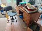 Vintage art deco bureau +, Gispen stoel, Ophalen, Gebruikt